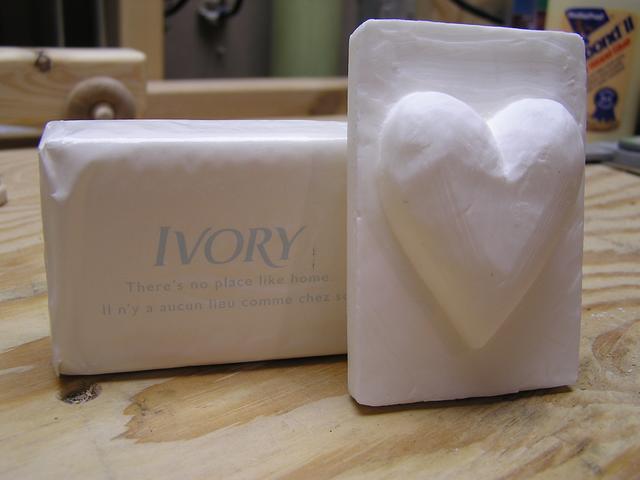 Heart with bar soap