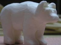 Polar bear soap carving